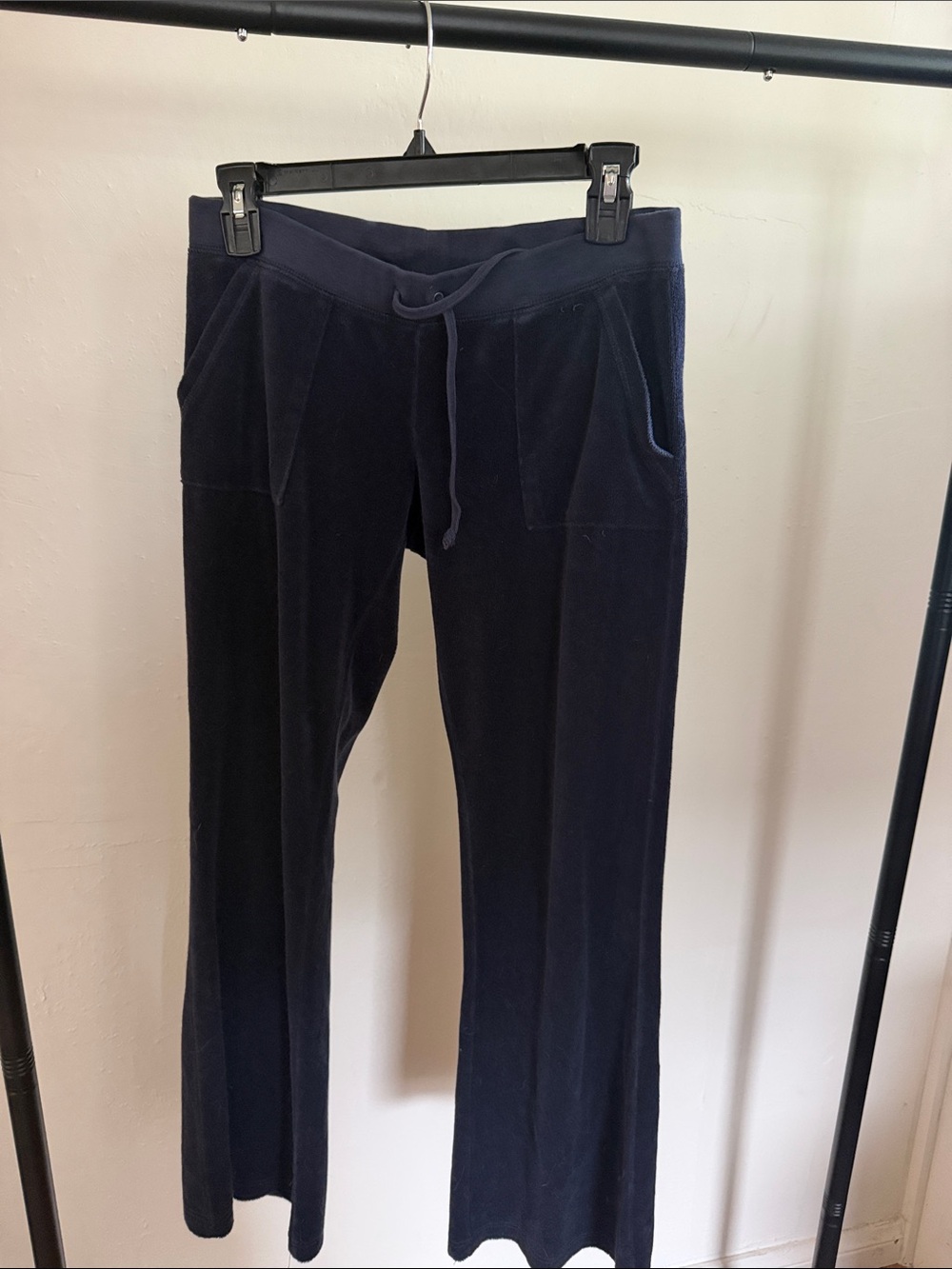 Juicy Couture Flare Navy Velvet Lounge Pants